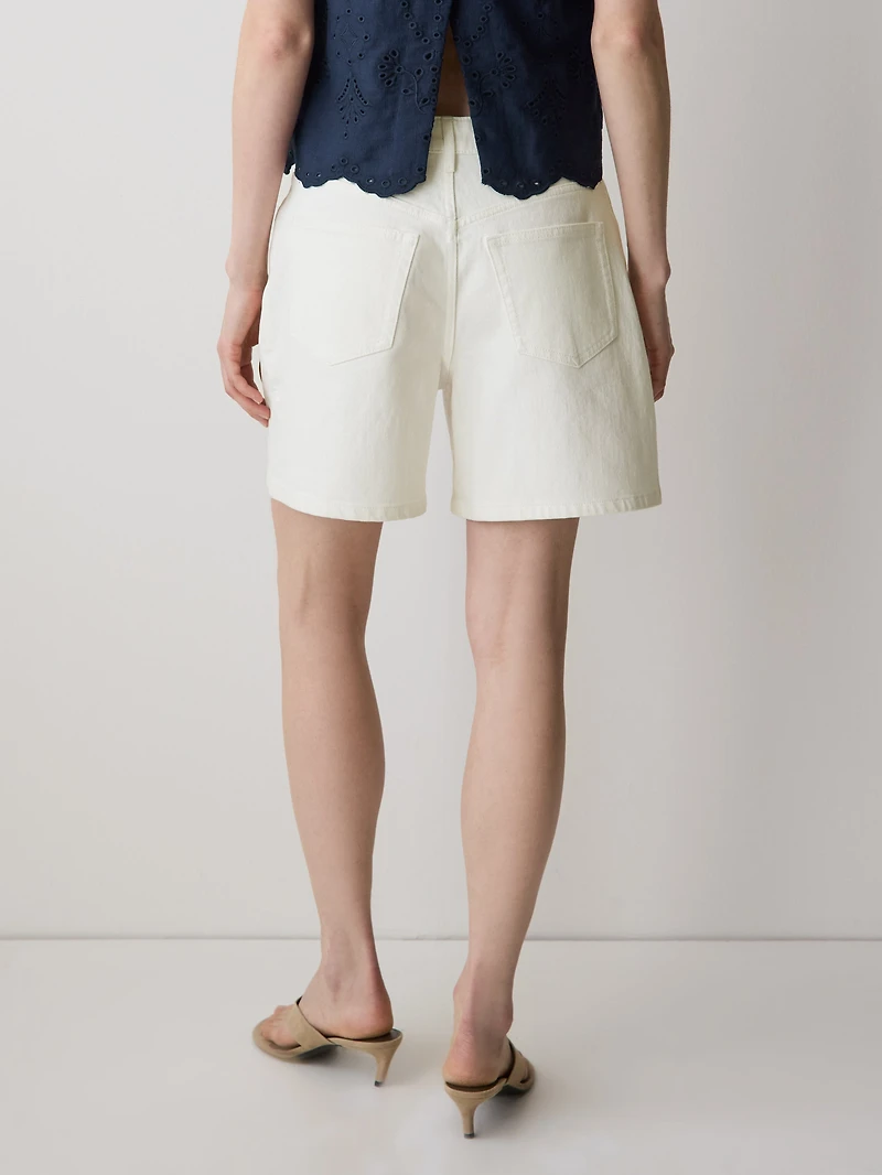 High-Rise Denim Shorts