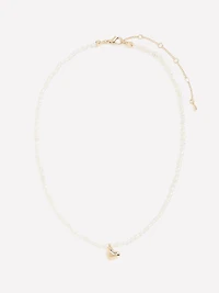 Collier de Perles Pendentif en Coeur