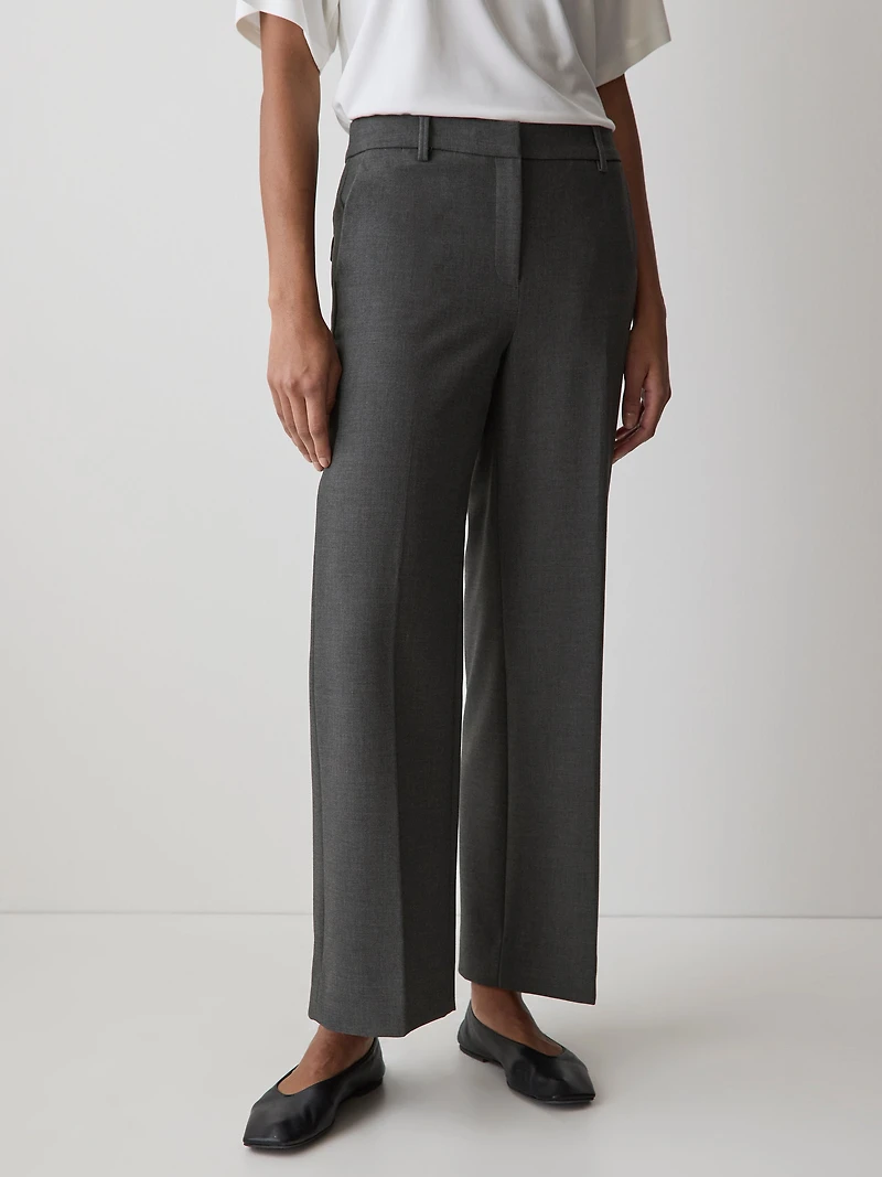 Mid-Rise Wide-Leg Heavy Twill Pant