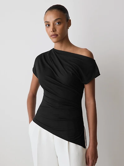 Ribbed Off-The-Shoulder Top