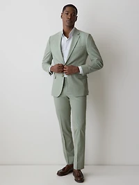 Pantalon de Complet Menthe à Coupe Étroite