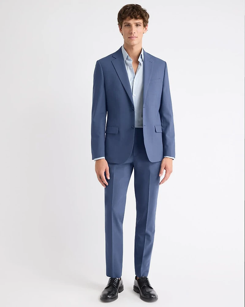Slim-Fit Blue Wool-Blend Suit Blazer