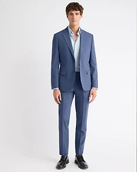 Slim-Fit Blue Wool-Blend Suit Blazer
