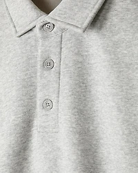Fleece Long-Sleeve Polo