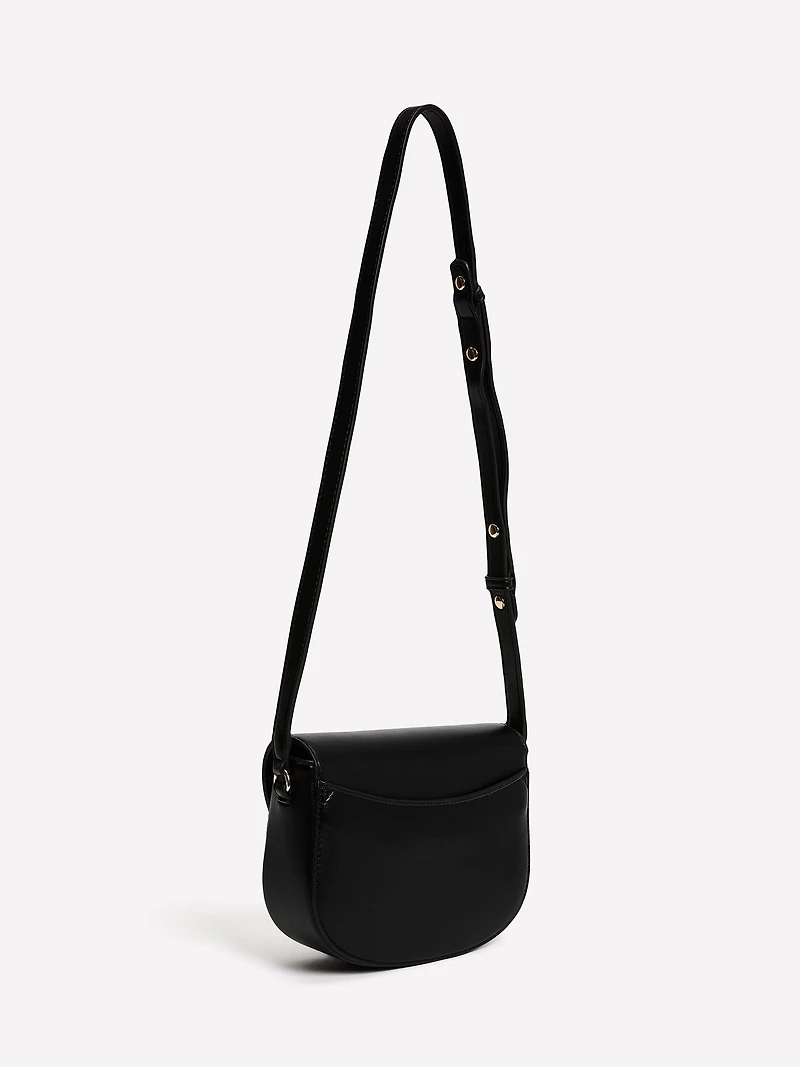 Faux Leather Cross-Body Bag