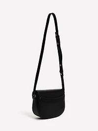 Faux Leather Cross-Body Bag