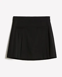 Ultra High-Rise Pleated Twill Mini Skirt