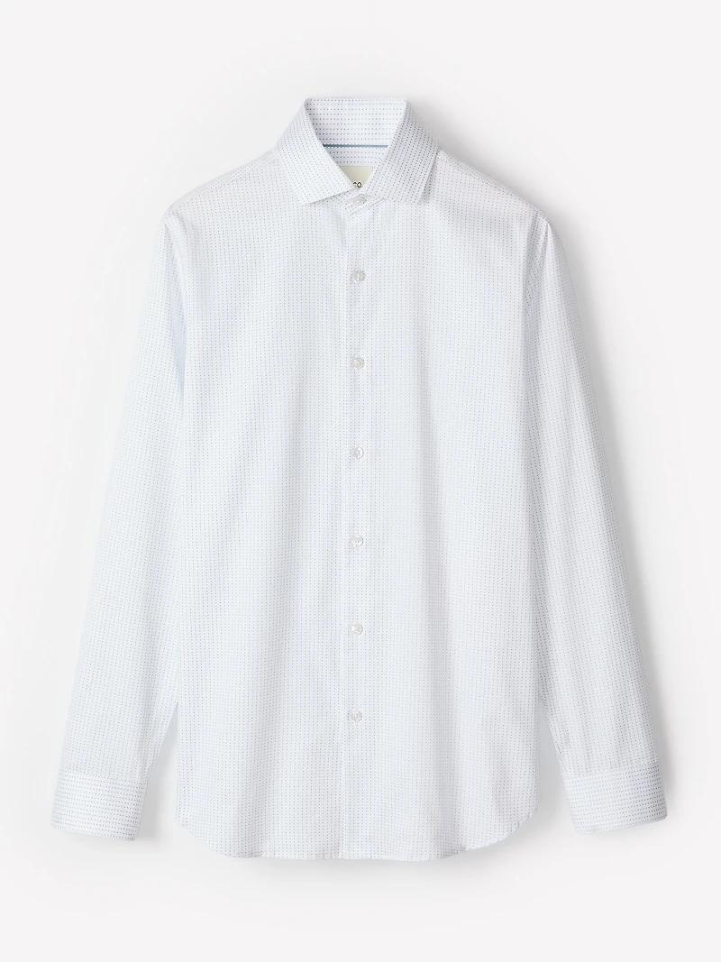 Slim-Fit Dress Shirt with Micro Dots