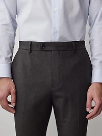Pantalon en Mélange de Laine à Jambe Étroite