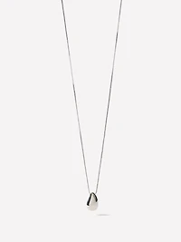 Necklace with Sculptural Metal Pendant