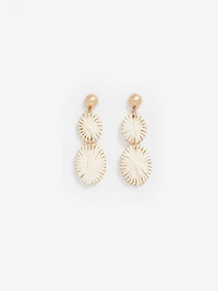 Earrings with Raffia Pendants