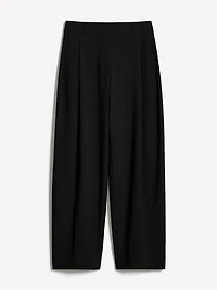 Twill High-Rise Barrel Pant