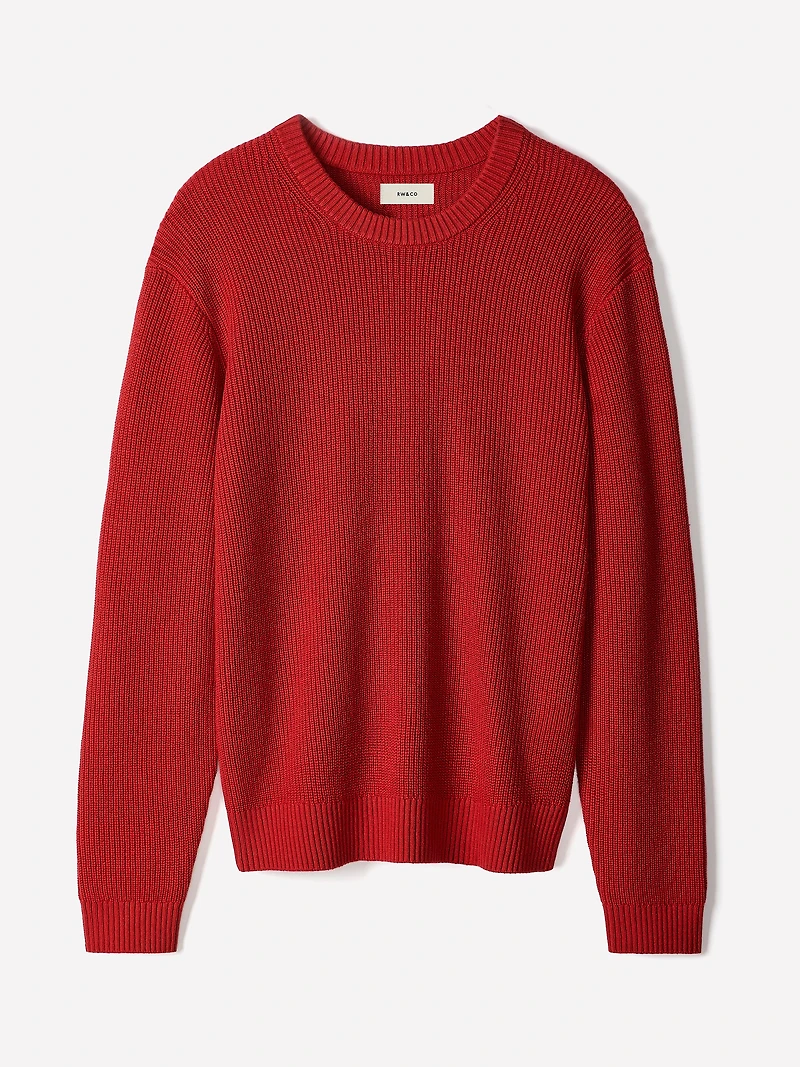 Cashmere-Blend Long-Sleeve Crew-Neck Sweater