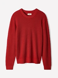 Cashmere-Blend Long-Sleeve Crew-Neck Sweater