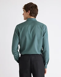 Slim-Fit Solid Cotton Modal Dress Shirt