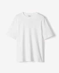 Short-Sleeve Crew-Neck Ribbed Tee