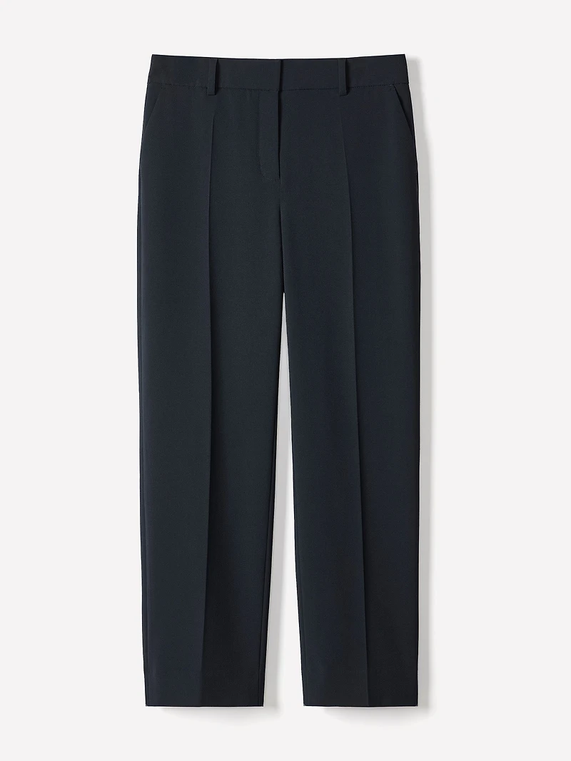 Mid-Rise Straight-Leg Cropped Pant