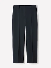 Mid-Rise Straight-Leg Cropped Pant