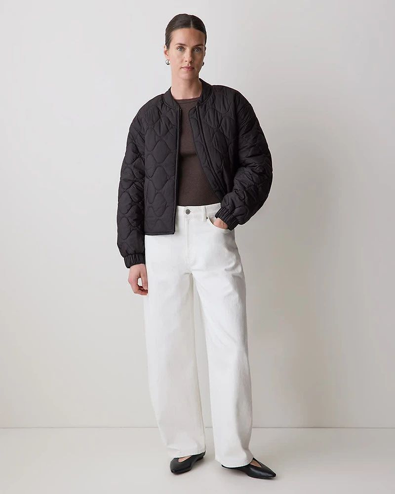 Short-Sleeve Crew-Neck Ribbed Tee