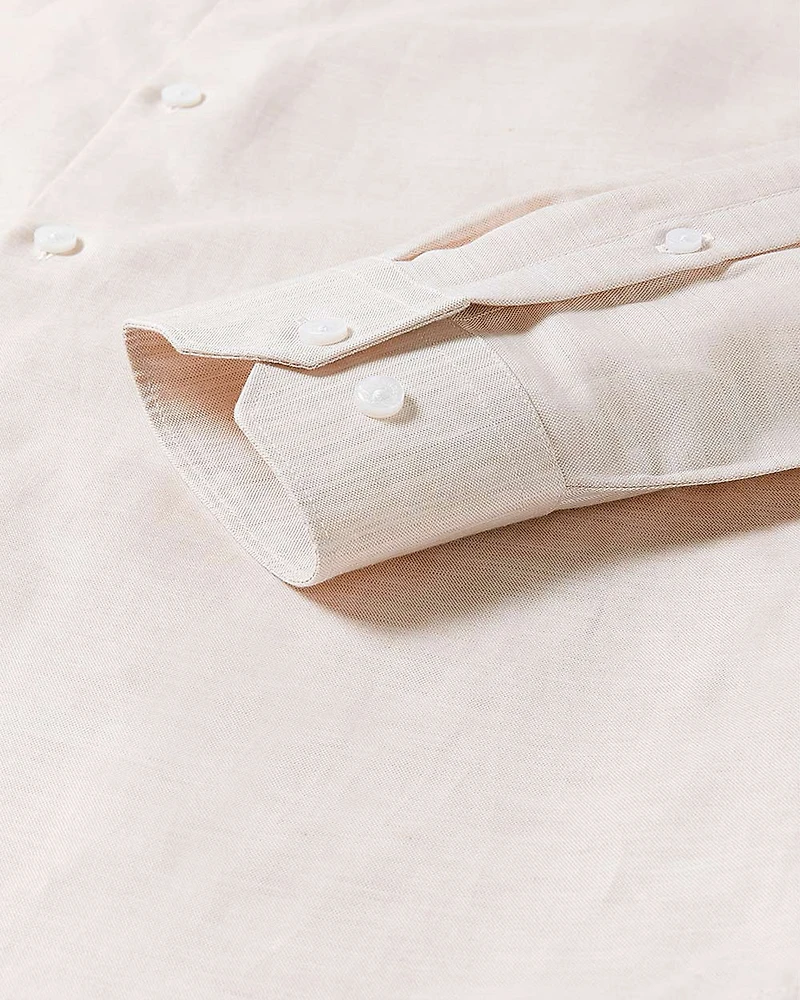 Tailored-Fit Linen Dress Shirt
