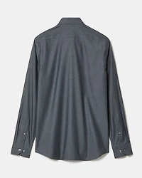 Slim-Fit Denim-Like Dress Shirt