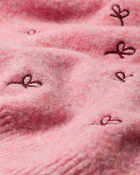 Pull à Col Rond et Manches Longues avec Motif Brodé