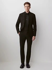 Essential Slim Fit Black Wool-Blend Suit Pant