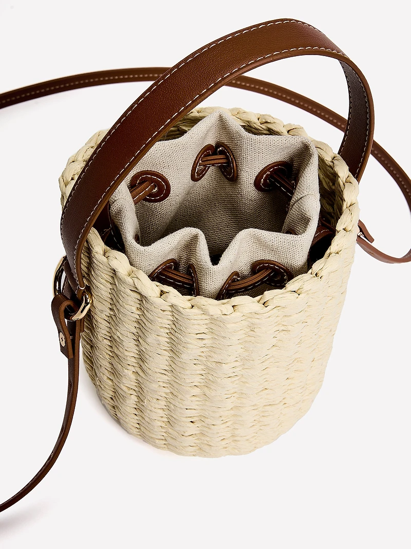 Straw Bucket Bag