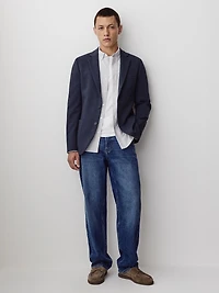 Veston en Tricot à Coupe Étroite