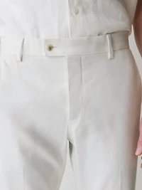 Pantalon de Complet Ajusté en Lin
