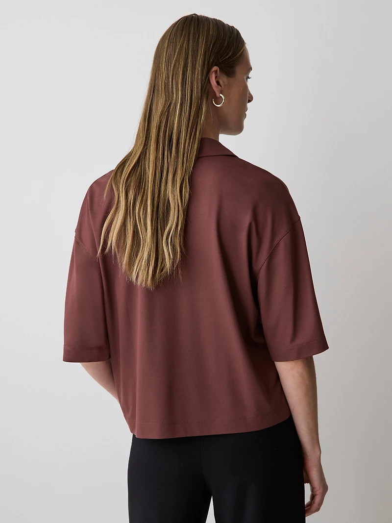 Polo en Tricot Piqué à Manches Courtes
