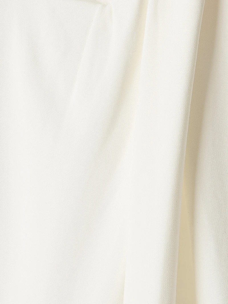 Haut à Manches Très Courtes Col Montant Drapé Détail Crois