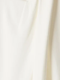 Haut à Manches Très Courtes Col Montant Drapé Détail Crois