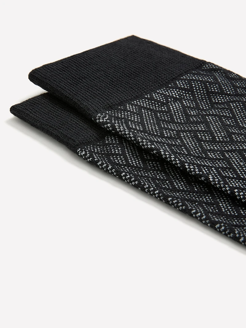 Bas Habillés à Motif Géométrique