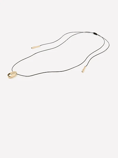 Collier en Corde à Pendentif à Forme Organique