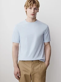 Solid Short-Sleeve Crew-Neck Tee