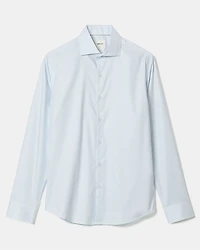 Slim-Fit Solid Sateen Dress Shirt