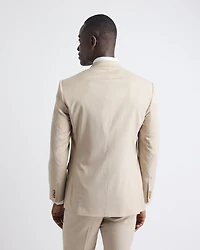 Slim-Fit Beige Suit Blazer