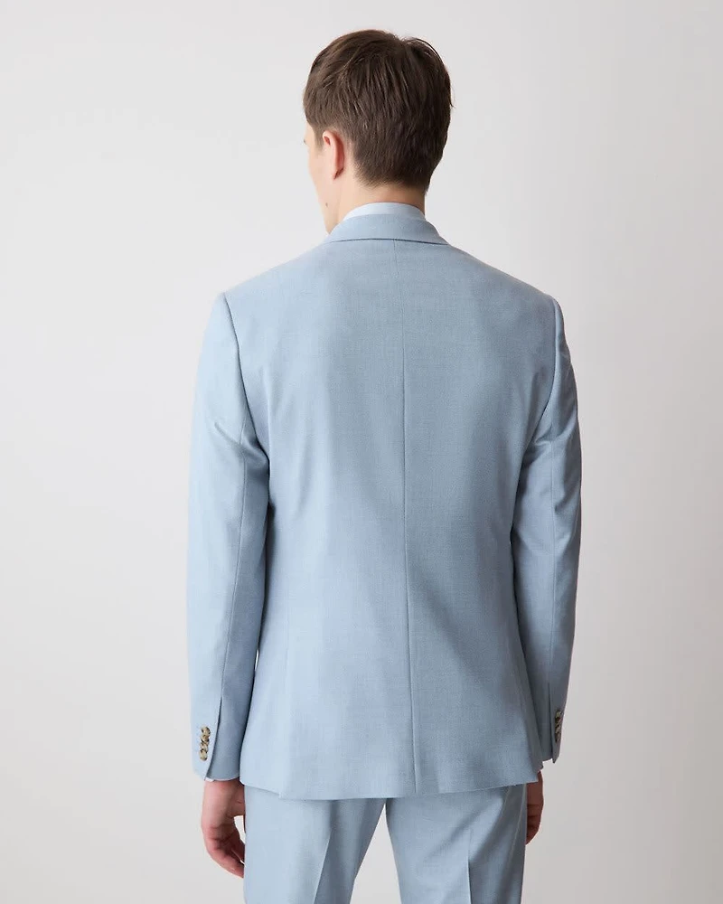 Veston de Complet à Coupe Étroite en Tissu Technique