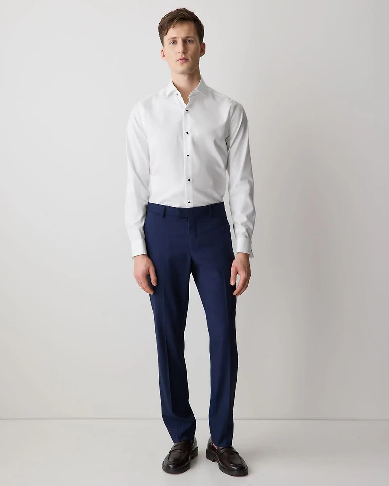 Chemise Tuxedo en Coton Supima (R) à Coupe Étroite Manchettes Françaises