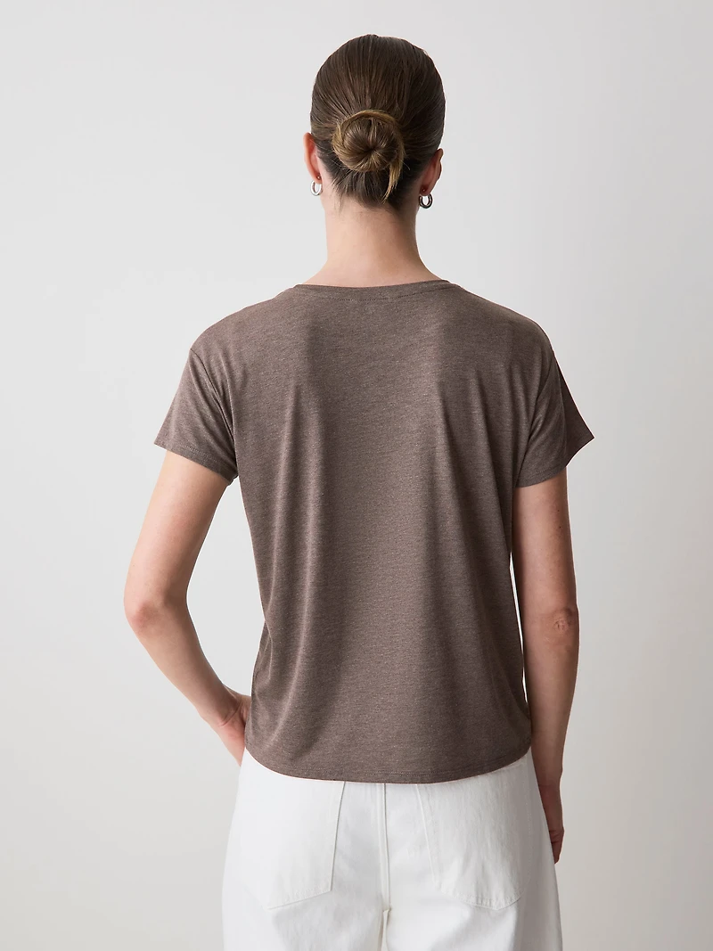 Silk-Blend Boxy Knit Top
