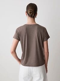 Silk-Blend Boxy Knit Top