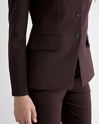 Veston Ajusté Figue à Trois Boutons