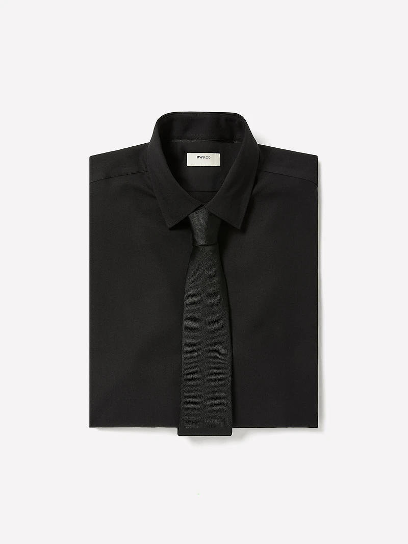 Slim Fit Knit-Like Dress Shirt