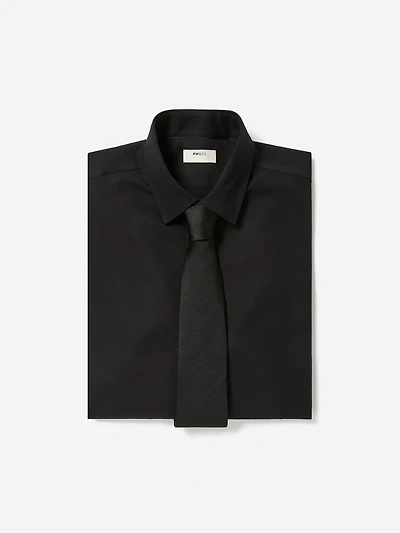 Slim Fit Knit-Like Dress Shirt