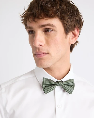 Green Textured Bow Tie