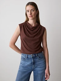 Haut Sans Manches à Col Bénitier