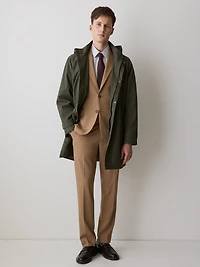 Veston de Complet Beige Doré à Coupe Étroite