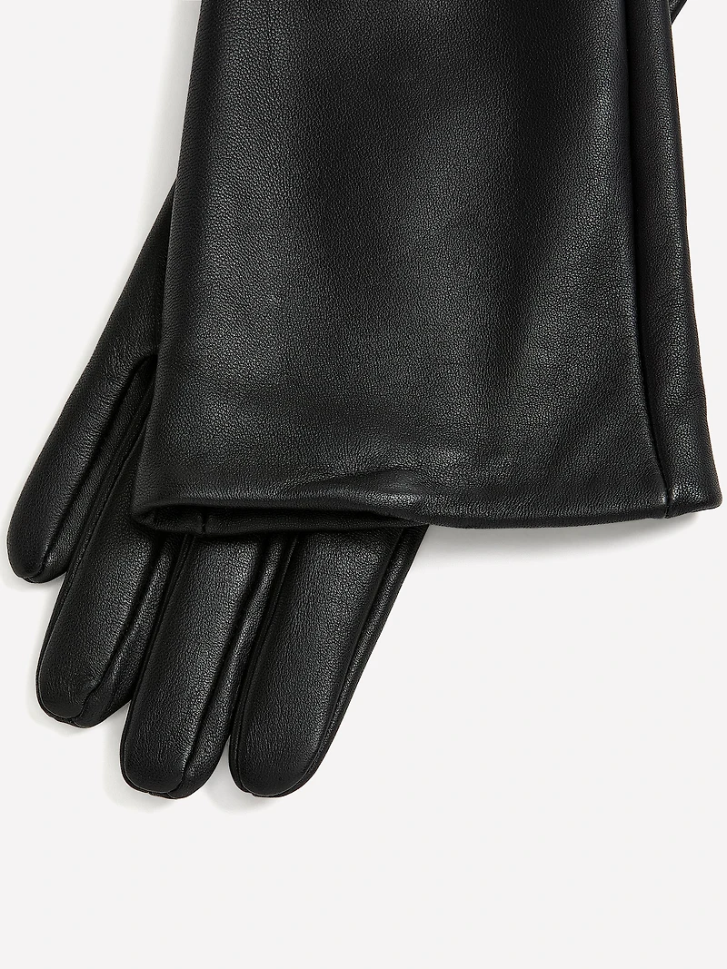 Long Leather Gloves