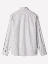 Chemise Habillée à Coupe Ajustée Micro Imprimé Carreauté